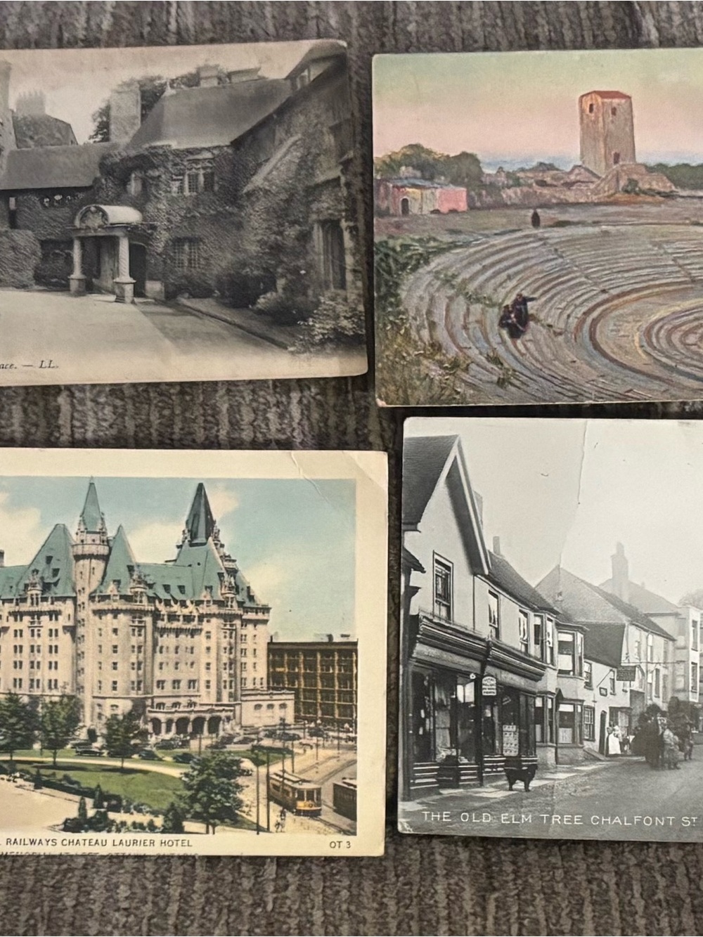 Lot of 7 Vintage Travel Postcards 1900s-1940s Canada US UK Norway Topographical